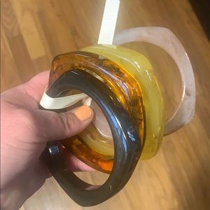 Bangles - Anthropologie neutral with marble detail